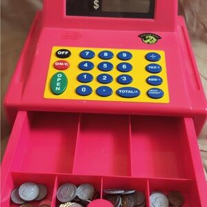 Kids Toy Cash Register - Pink Play Money Register